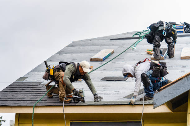 Professional Gutter Installation technician working in Edgerton, WI